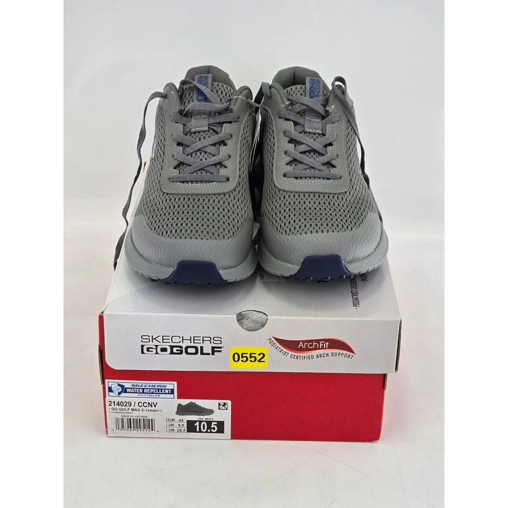 Skechers Go Golf Max 2 Fairway 3 Mens 10.5 Charcoal Navy 214029 - New